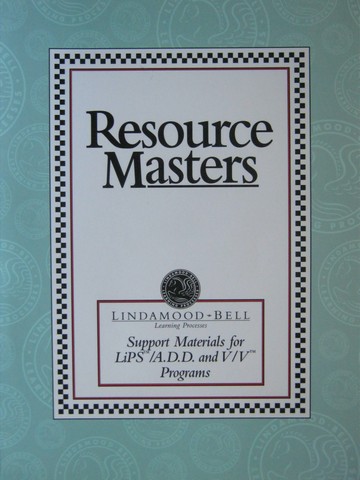 (image for) Lindamood Bell Learning Processes Resource Masters (Spiral)