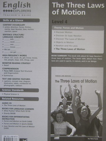 (image for) English Explorers Three Laws of Motion TG (TE)(P) by Tara Funk
