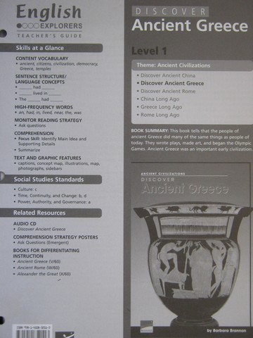 (image for) English Explorers Discover Ancient Greece TG (TE)(P) by Brannon