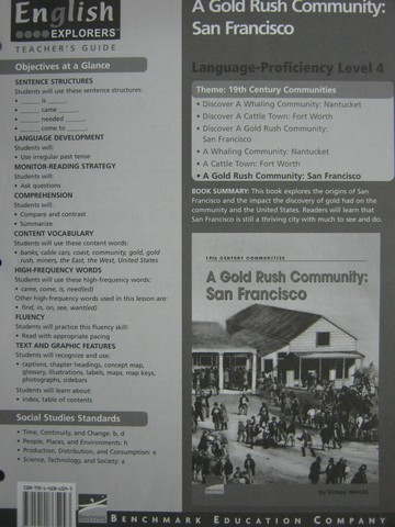 (image for) English Explorers A Gold Rush Community: San Francisco TG (P)