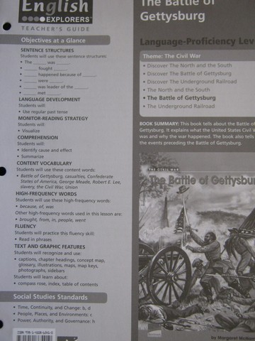 (image for) English Explorers Battle of Gettysburg TG (TE)(P) by McNamara