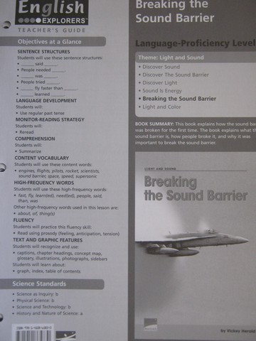 (image for) English Explorers Breaking the Sound Barrier TG (TE)(P)