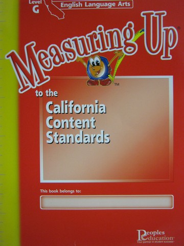(image for) Measuring Up English Language Arts Level G (CA)(P) by Miller