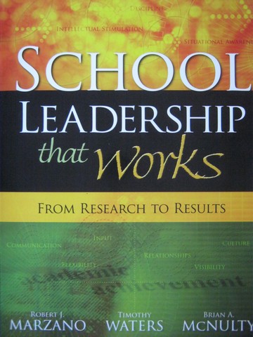 (image for) School Leadership That Works (P) by Marzano, Waters, & McNulty