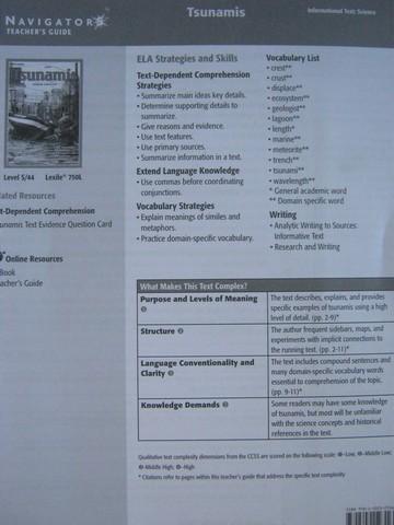 (image for) Navigators Tsunamis TG (TE)(P) by George Capaccio