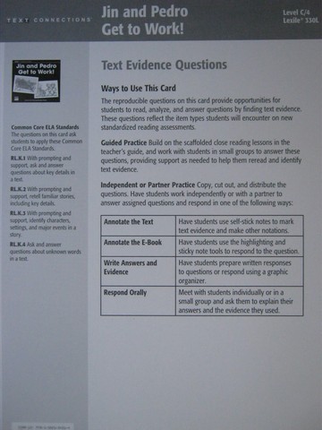 (image for) Text Connections Jin & Pedro Get to Work! Text Evidence (P)
