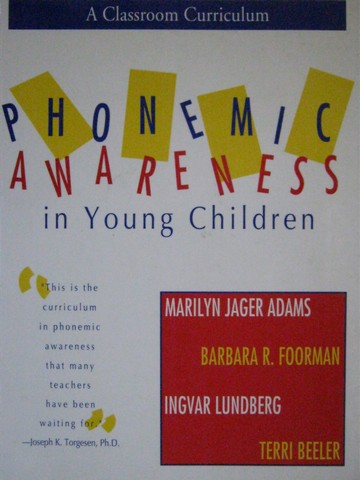 (image for) Phonemic Awareness in Young Children (Spiral) by Adams, Foorman,