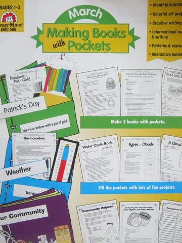 (image for) Making Books with Pockets March Grades 1-3 (P) by Barnett,