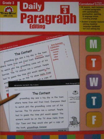 (image for) Daily Paragraph Editing Grade 3 (P) by Linde & Silverman