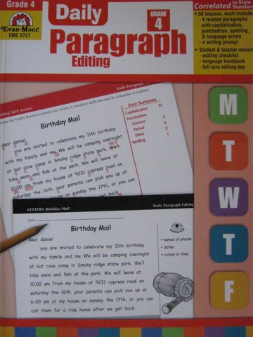 (image for) Daily Paragraph Editing Grade 4 (P) by Mathews, Silverman,