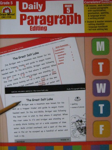 (image for) Daily Paragraph Editing Grade 5 (P) by Mathews, Silverman,