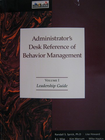 (image for) Administrator's Desk Reference of Behavior Management 1 (P)