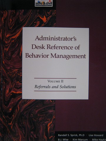 (image for) Administrator's Desk Reference of Behavior Management 2 (P)