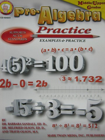 (image for) Pre-Algebra Practice Middle / Upper Grades (P) by Sandall