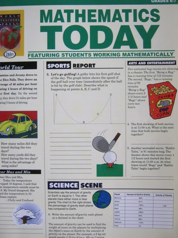 (image for) Mathematics Today Book 3 Grades 6-7 (P) by Chapin, Anderson,