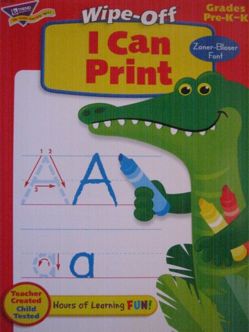 (image for) Wipe-Off I Can Print Grades Pre-K-K (P)