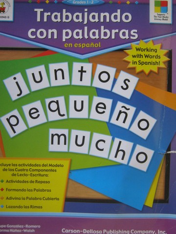 (image for) Trabajando con palabras Grades 1-2 (P) by Nunez-Walsh,