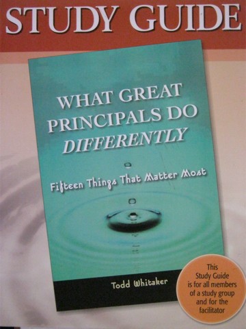 (image for) What Great Principals Do Differently Study Guide (P) by Whitaker
