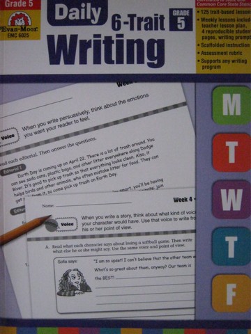(image for) Daily 6-Trait Writing Grade 5 (P) by Erwin, Riley, Sorg,