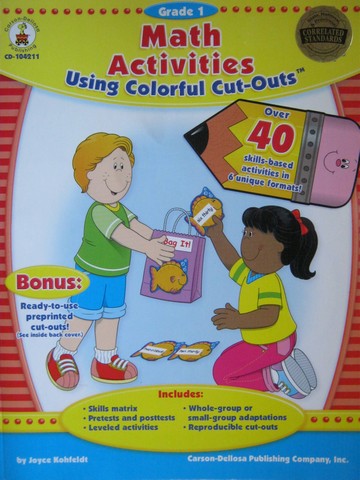 (image for) Math Activities Using Colorful Cut-Outs Grade 1 (P) by Kohfeldt