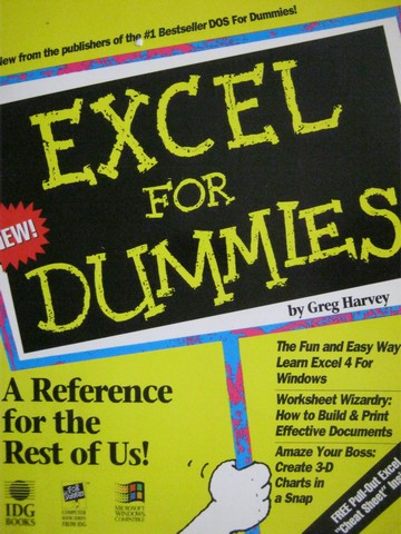 (image for) Excel for Dummies (P) by Greg Harvey