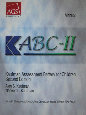 (image for) AGS ABC-II 2nd Edition Manual (P) by Kaufman