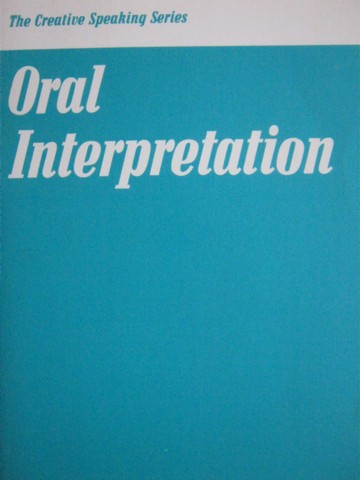 (image for) Oral Interpretation (P) by Paul Hunsinger