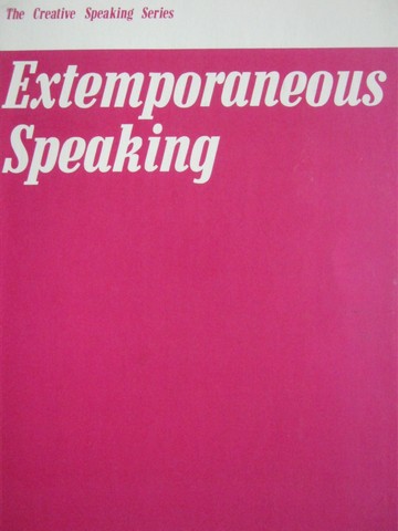 (image for) Extemporaneous Speaking (P) by William E Buys