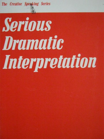 (image for) Serious Dramatic Interpretation (P) by Martin Cobin