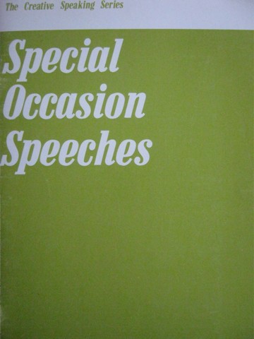 (image for) Special Occasion Speeches (P) by Melvin H Miller