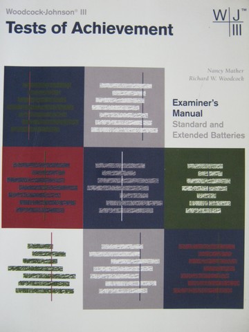 (image for) Tests of Achievement Examiner's Manual (P) by Mather & Woodcock