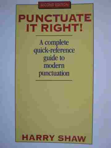 (image for) Punctuate It Right! 2nd Edition (P) by Harry Shaw