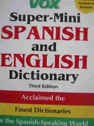 (image for) Vox Super-Mini Spanish & English Dictionary 3rd Edition (P)