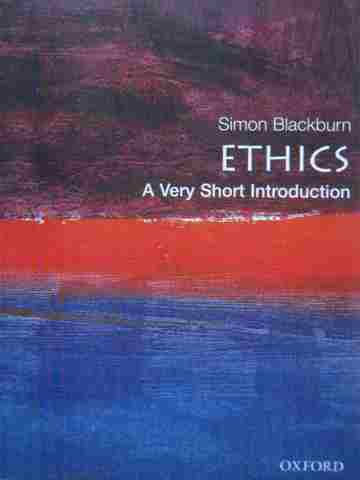 (image for) Ethics A Very Short Introduction (P) by Simon Blackburn