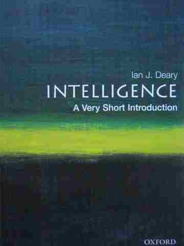 (image for) Intelligence A Very Short Introduction (P) by Ian J Deary