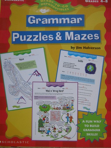 (image for) Grammar Puzzles & Mazes Grades 4-8 (P) by Jim Halverson