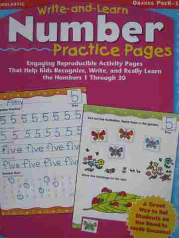 (image for) Write-and-Learn Number Practice Pages Grades PreK-1 (P)