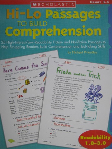 (image for) Hi-Lo Passages to Build Comprehension Grades 3-4 (P)