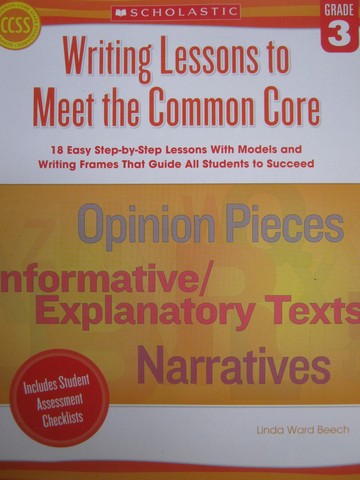 (image for) Writing Lessons to Meet the Common Core Grade 3 (P) by Beech