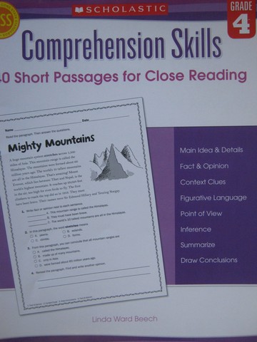 (image for) Comprehension Skills 40 Short Passages for Close Grade 4 (P)