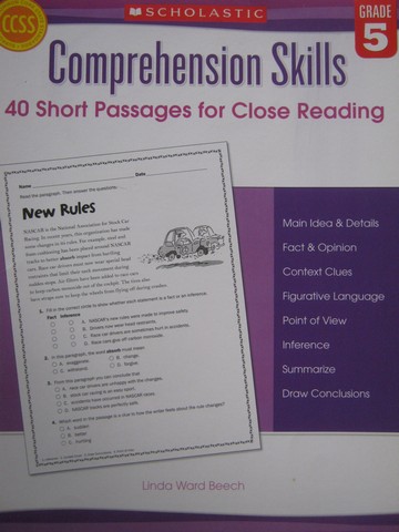 (image for) Comprehension Skills 40 Short Passages for Close Grade 5 (P)