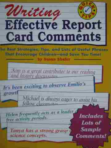 (image for) Writing Effective Report Card Comments (P) by Susan Shafer