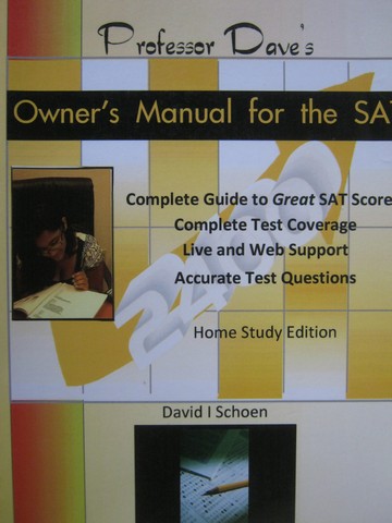 (image for) Owner's Manual for the SAT Home Study Edition (P) by Schoen