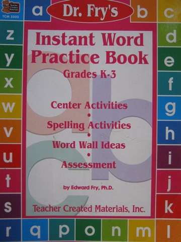 (image for) Dr. Fry's Instant Word Practice Book Grades K-3 (P) by Fry