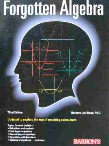 (image for) Forgotten Algebra 3rd Edition (P) by Barbara Lee Bleau