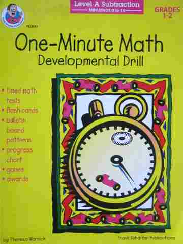 (image for) One-Minute Math Developmental Drill Level A Subtraction (P)