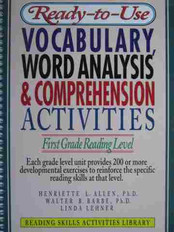 (image for) Ready-to-Use Vocabulary Word Analysis & Comprehension (Spiral)