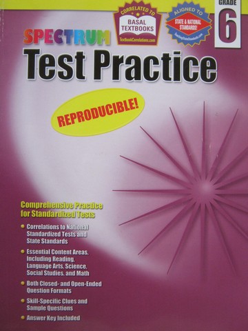 (image for) Spectrum Test Practice Reproducible Grade 6 (P)