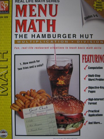 (image for) Real Life Math Series Menu Math The Hamburger Hut (P)