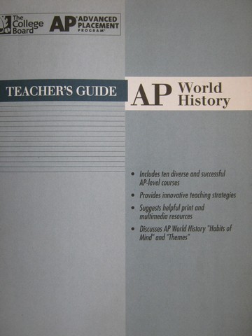 AP Program World History Teacher's Guide (TE)(P) by Joan Arno (image for) AP Program World History Teacher's Guide (TE)(P) by Joan Arno